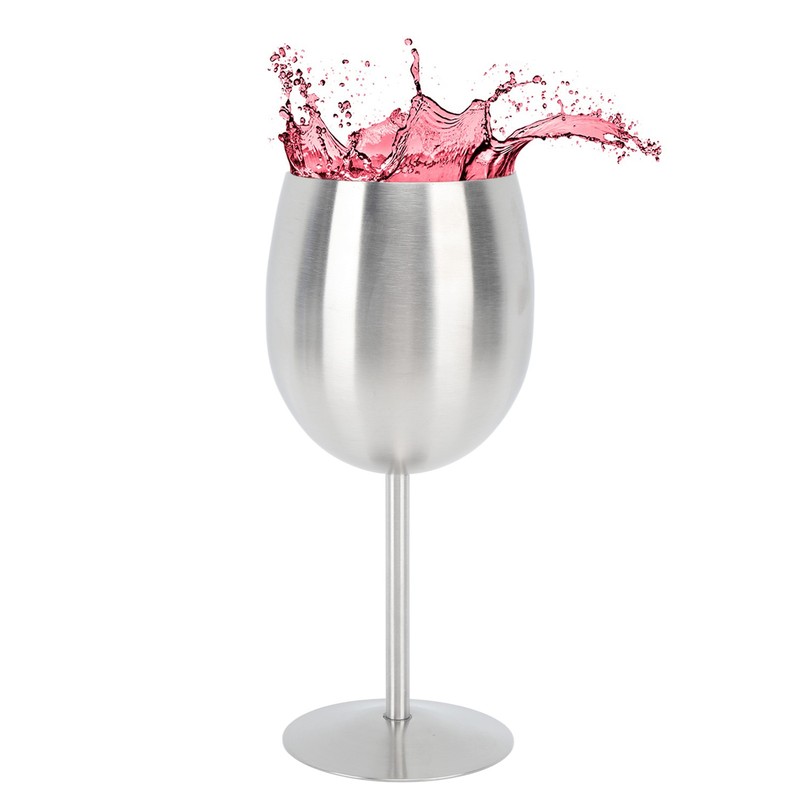 Stainless Steel Stem Wine Glasses Durable 304 Stainless Steel Wine