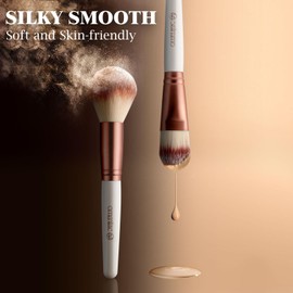 OMANIAC 20Pcs Makeup Brushes,Multi-functional Makeup Brush Set for Foundation,Powder,Eyeshadow,Concealer Cream,Blush Buffe,etc.Suitable for Makeup Beginners（White）