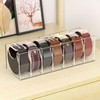 Belt Organizer,Acrylic Belt Storage Holder with Compartments | Clear Belt