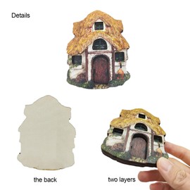 SETOFI Fairy Door, Wooden Fairy Doors Elf Door Miniature Wood Doors for Garden Yard Trees Ornaments (C)