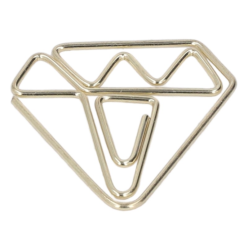 100pcs Metallic Paper Clips Golden Electroplating Process Anti Rust Paper