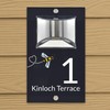 Custom Signs Solar Illuminated Modern Anthracite House Number Sign 24cm