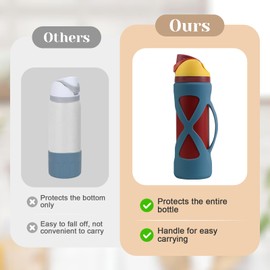Wrap Protector Boot for Owala Water Bottle, Silicone Bottle Sleeve with Handle,Water Bottle Boot for Owala Accessories, Silicone Boot for Owala 24 Oz, Bottle Cover for Gym, Sport, Bike