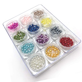 NaturalTrend Gel Nail Big Shell Natural Stone Pearl Ball Crush Stone Part Mix (Pearl Stone)