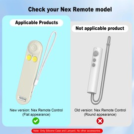 for Nex Playground Remote Protective Cover, Soft Silicone Nex Playground Game System Remote Sleeve, Anti Slip Shockproof Protective Skin Cover Nex Remote with Lanyard, Offwhite