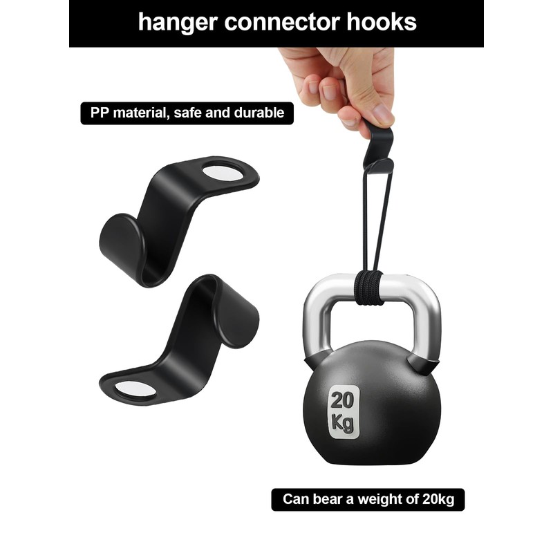 Sheryl&Rain 60Pcs Clothes Hanger Connector Hooks,Clothes Hangers Space Savers,Space Saving