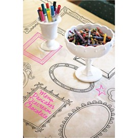 Folat 63701 Writable Table Cloth-180x130 cm, White