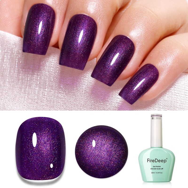 Firedeep Purple Pearl Gel Nail Polish 16ML Big Bottles Purple