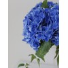 RUZUQE YalzoneMet 3 Pcs 21inch Artificial Dark Blue Hydrangea Natural