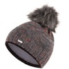 Faera Women's Winter Hat Warm Lined with Faux Fur Bobble