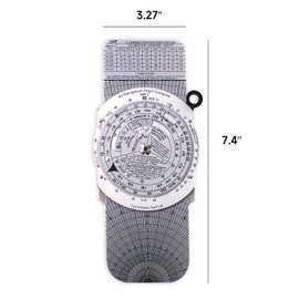 CYA Micro E6B Metal Flight Computer, 7.4 x 4 inch, Aviation Aluminum Flight Computer, Upgrade Aviation Pilot Flight Computer Calculator Standard Flying Training Student