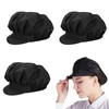 DtgEcd 3 Chefs Hats, Cotton Professional Chef Hat for Cooking,