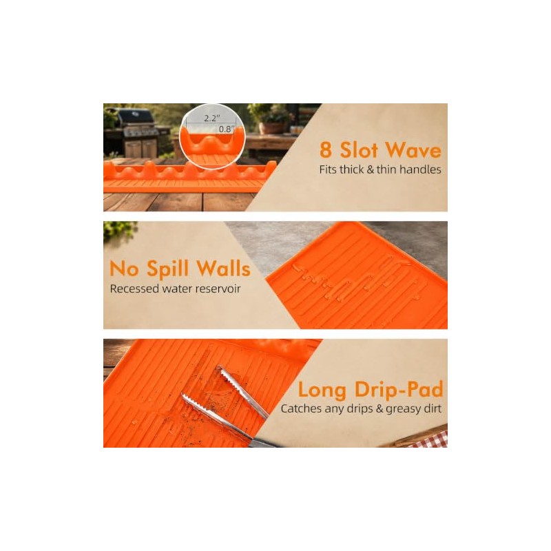 Bolycen Silicone Griddle Tool Mat for Grilling and Cooking