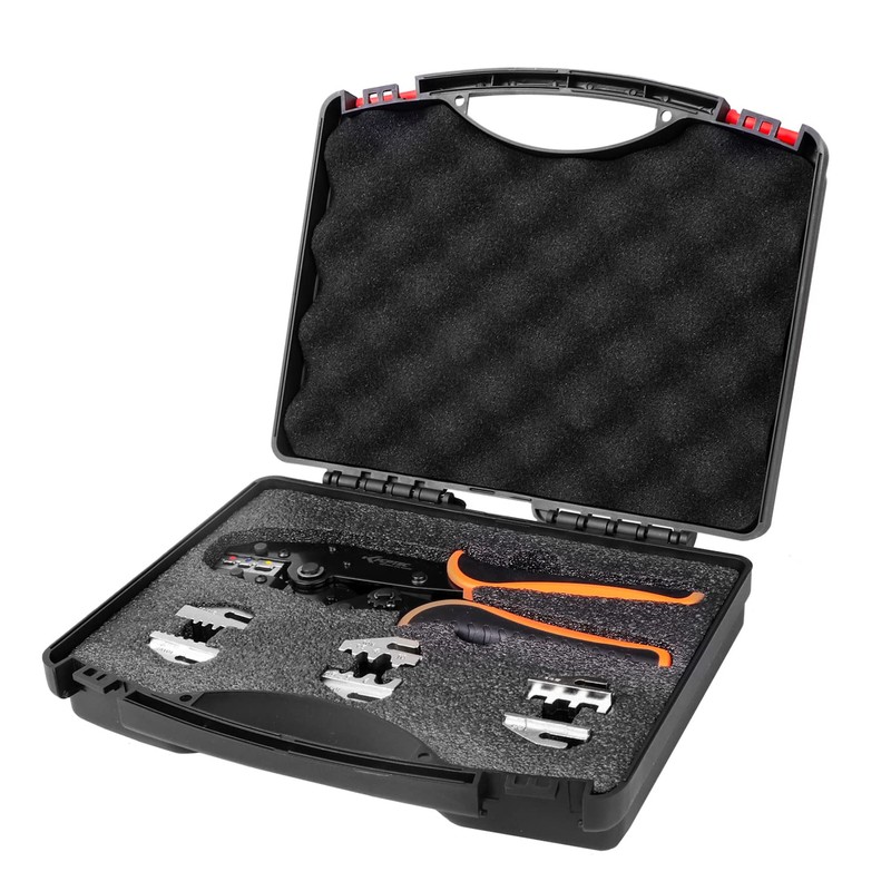 KF CPTEC 5PCS Ratchet Wire Crimping Tool Kit with Quick-Change
