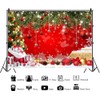 Pnylzzyxh Christmas Red Backdrop for Photography Xmas Ball Gifts Bell