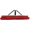 DAB 56" Long Industrial Push Broom with 24" Lacquered Hardwood