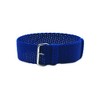 HNS 20mm Blue Perlon Braided Woven Watch Strap with Silver