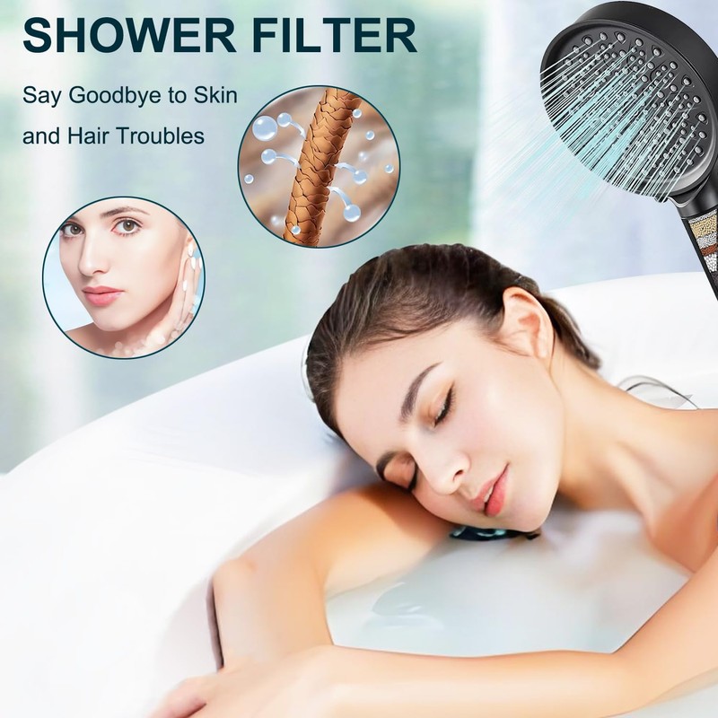 4 PACK Replacement Shower Head Filter Cartridge Compatible with Co