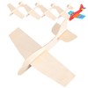 SUPVOX 6Pcs Wooden Airplane Model Kit Blank Painting Planes for
