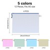 Taiyeestar Pack of 12 A5 Document Wallets, Colourful Waterproof Document