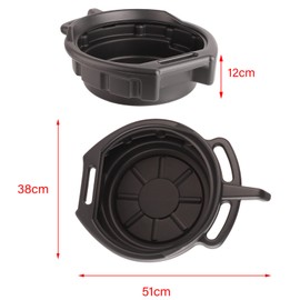 Tihebeyan Universal Portable Oil Drain Pan, Anti Splash for Car Auto Repair Tool with Premium Polyethylene Material for Car Accessory (7.5L)