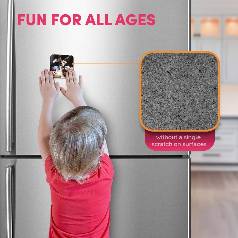 1 x Square MDF Fridge Magnet - Cute Tea Coffee