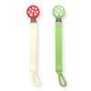 RaZbaby Chompy Silicone Pacifier Holder Clip Set – 2 Pack