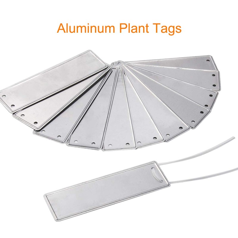 Coolrunner Plant Labels, Aluminum Plant Tags with 6 Inch Wires