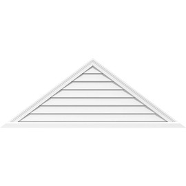 Ekena Millwork GVPTR66X1703SF Triangle Surface Mount PVC Gable Vent, Factory Primed White