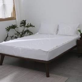 Vensan 100% Cotton Waffle Blanket All-season White Bed Throw Breathable Lightweight. size: 200 x 150 cm.