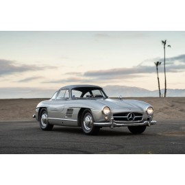 Gullwing Mercedes in the desert, Adam Levine 4K Poster 24x36 inch