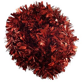 SHATCHI 1.8m/6ft Red Luxury Deluxe Chunky Christmas Tinsel Garland Xmas Tree Decorations, one