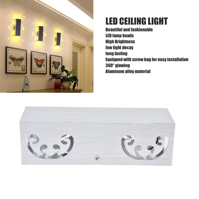 LED Ceiling Light Double End 2W Aluminum Alloy 360° Glowing