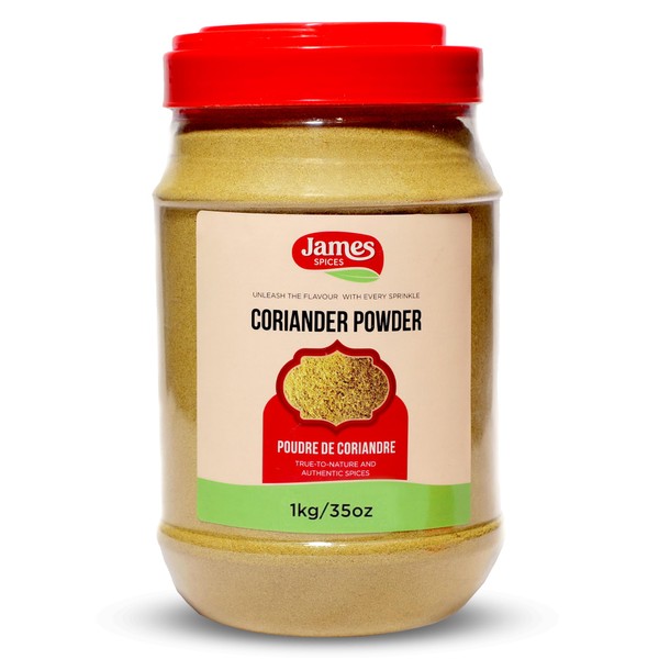 James Spices Inc. Coriander Powder 35 Ounce (1Kg) - 100% natual - CORIANDER