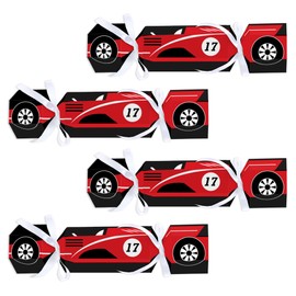 Big Dot of Happiness Let’s Go Racing - Racecar - No Snap Race Car Birthday Party or Baby Shower Party Table Favors - DIY Cracker Boxes - Set of 12