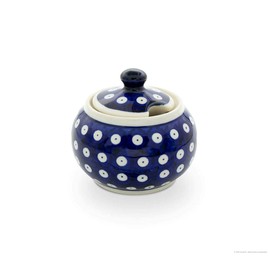 Bunzlauer Keramik Sugar Bowl Round V = 0.3 Litres Diameter 10.7 cm, Height = 9.3 cm, Decor 42