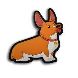 Einstein - Parche de moral de PVC de The Space Cowboy Corgi, divertido parche de moral, táctico, militar, parches, parches militares, perfecto para tu equipo militar táctico, mochila, gorra, chaleco