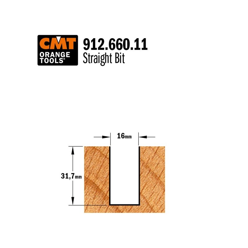 CMT Orange Tools 912.660.11 – Strawberry Straight HM S 12