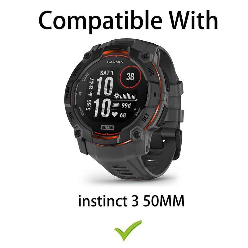 HOMTERN Cases Designed for Garmin instinct 3 50MM,Soft TPU Lightweight