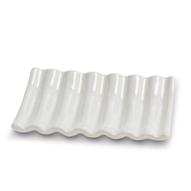 Abbott Collection 27 Ridged Soap Dish-Wht-5" L, White