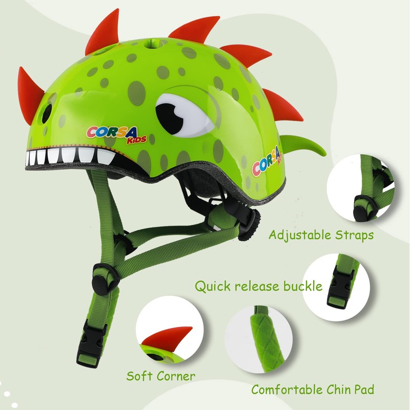 Kids Toddler Bike Helmet, Adjustable and Multi-Sport for Child Infant