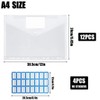 Document Wallet A4 Filing Transparent Wallet Document Folder with Press