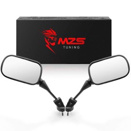 MZS Racing Motorcycle Mirrors, Fairing Rear View Side Mirror Accessories Black Compatible with ZX6R 636 ZX-6R ZX6RR 2005-2008 | ZX10R ZX-10R 2004-2010