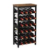 VASMIA Wine Rack Freestanding Floor, 6 Tier Bamboo Wine Storage