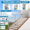 Muzata Slope Cable Railing Post 36 Inch for 25-40 Degrees