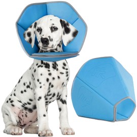 Dog Cone Collar Alternative After Surgery - Comfortable Dog Neck Recovery E-Collar for Small, Medium & Large Dogs - Post-Surgery Protective Collar, Blue S