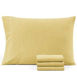 Casa Platino 4 Pack Pre-Washed Pillow Cases - Standard 50x75 cm - Soft Brushed Microfiber with Envelope Closure - Wrinkle Resistant and Durable - Cocoon