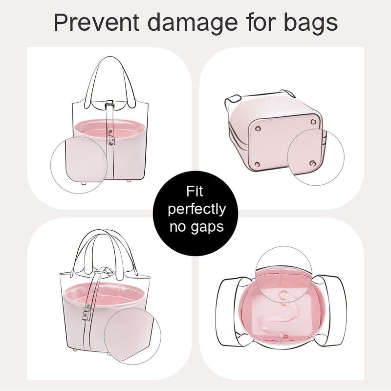 JLYZ Moon Silky Bag Insert Fit for Hermes Picotin 18/22,