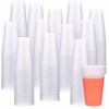 180 Pcs Frosted Plastic Cups 16 oz Clear Disposable Tumblers