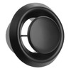 TURvent 4 inch Black/Anthracite Plastic Diffuser - Adjustable Vent Cover